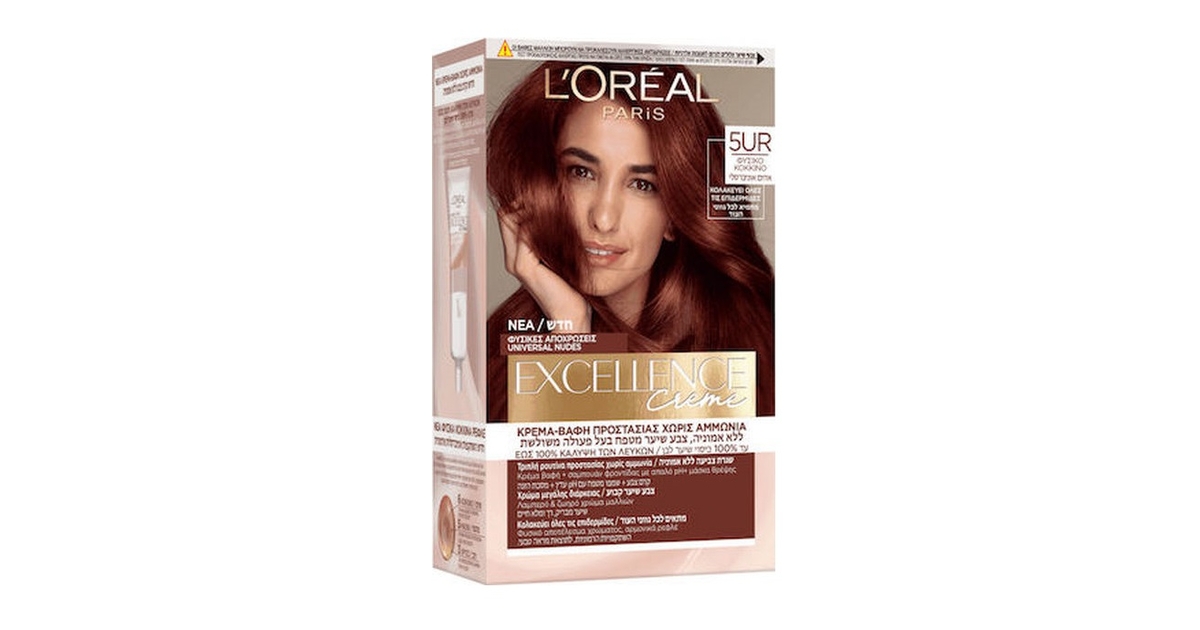Hair Dye L'Oréal Excellence Cream Permanent Hair Dye No.5UR Universal ...