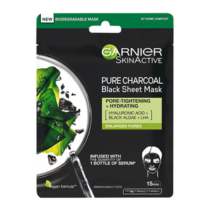 Garnier Pure Charcoal Υφασμάτινη Μάσκα Αποτοξίνωσης 28g