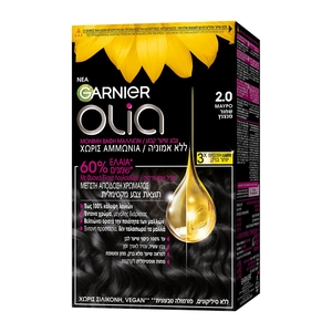 Product Olia Permanent Hair Dye Without Ammonia No. 2.0 Black 60g base image