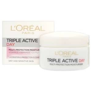 Product L'Oréal Triple Active For Dry-Sensitive Skin 50ml  base image