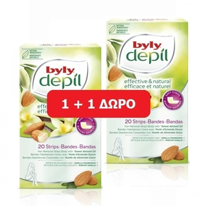 Product Αποτριχωτικές Ταινίες Σώματος Έλαιο Αμυγδάλου 20 Ταινίες (1 + 1 Δώρο) base image