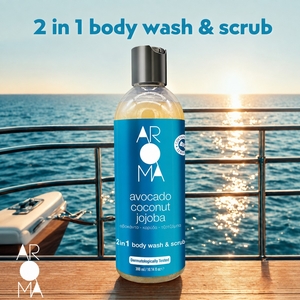 Avocado Coconut Jojoba 2 in 1 Body Wash & Scrub 300ml