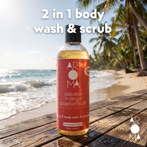 Biorganic Papaya Mango Passionfruit 2 In 1 Body Wash & Scrub 300ml