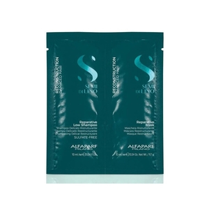 Product Alfaparf Milano Semi Di Lino Reconstruction Reparative Low Shampoo & Mask 2x10ml - Gift base image