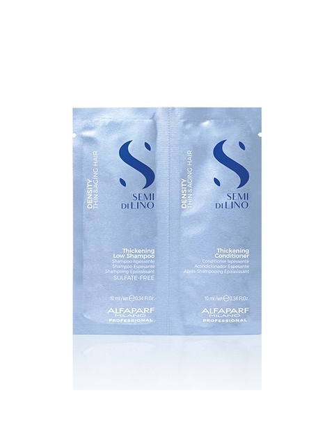 Product Alfaparf Milano Semi Di Lino Density Thickening Low Shampoo & Conditoner 2x10ml - Gift base image