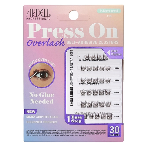 Product Press On Natural 110 Overlash Self-Adhesive Clusters 30pcs base image
