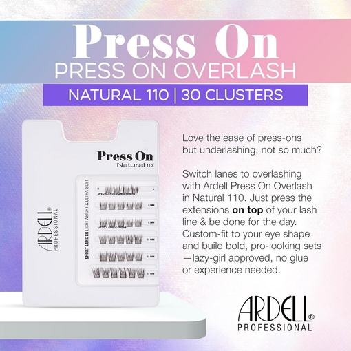 Product Press On Natural 110 Overlash Self-Adhesive Clusters 30pcs base image