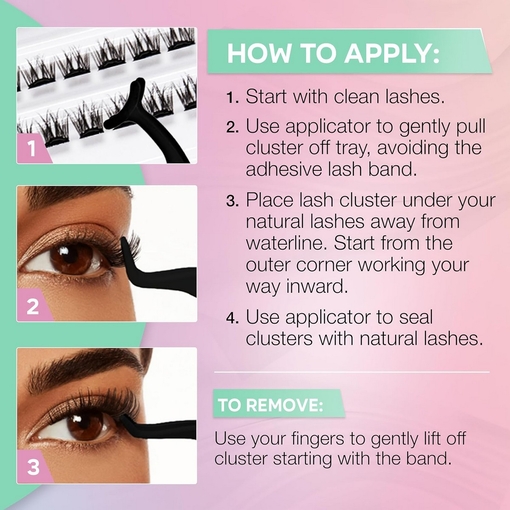 Product Press On Naked Natural Pre-Glued Underlash Extensions 12pcs base image
