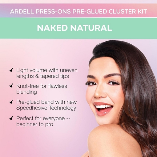 Product Press On Naked Natural Pre-Glued Underlash Extensions 12pcs base image