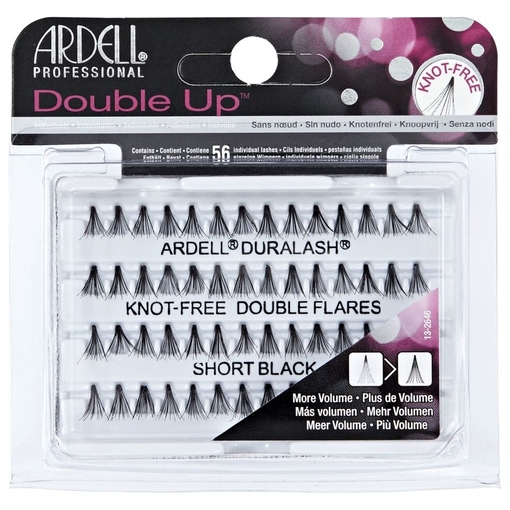 Product Ardell Duralash 56 Double Up Knot-Free Double Flares Short Black base image