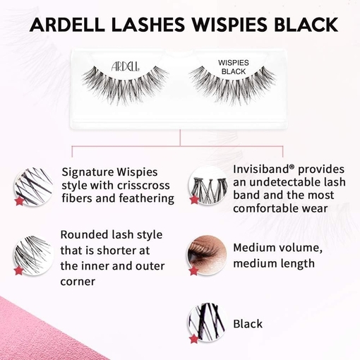 Product Wispies - Black - The Original Feathered Lash 1 Pair base image