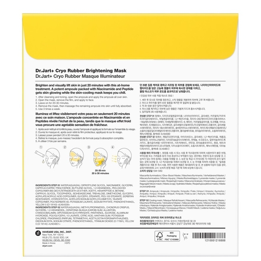 Product Cryo Rubber™ Brightening Mask With Niacinamide - Ampoule 4g + Cooling Mask 36g base image