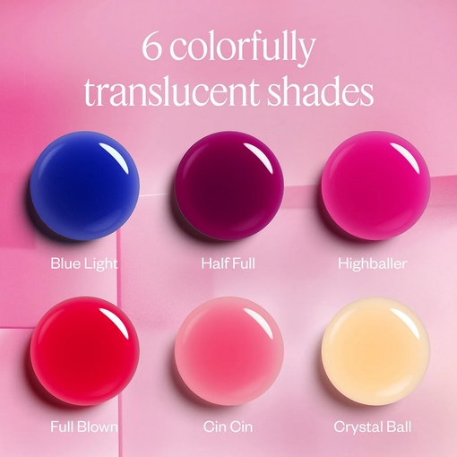 Product Glass Nails Collection 5 Half Full Nail Laquer 13.5ml base image