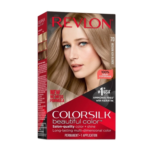 Product Colorsilk Ammonia Free Hair Color Νο.70 Medium Ash Blonde 59.1ml base image