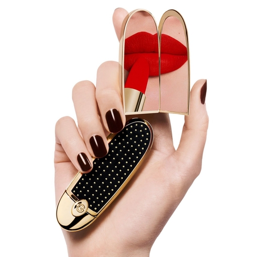 Product Rouge G The Patterns The Double Mirror Jewel Case - Les Studs - The Customizable Ultra-Care Lipstick Case base image