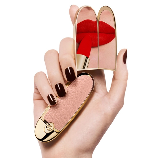 Product Rouge G The Timeless The Double Mirror Jewel Case - Le Nude - The Customizable Ultra-Care Lipstick Case base image