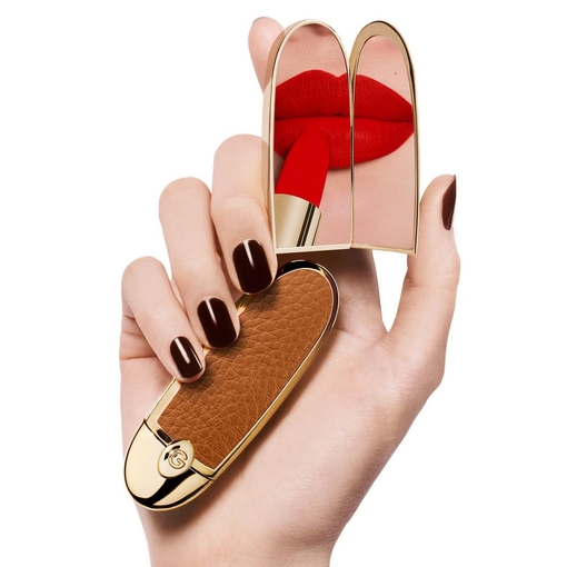 Product Rouge G The Timeless The Double Mirror Jewel Case - Le Camel - The Customizable Ultra-Care Lipstick Case base image