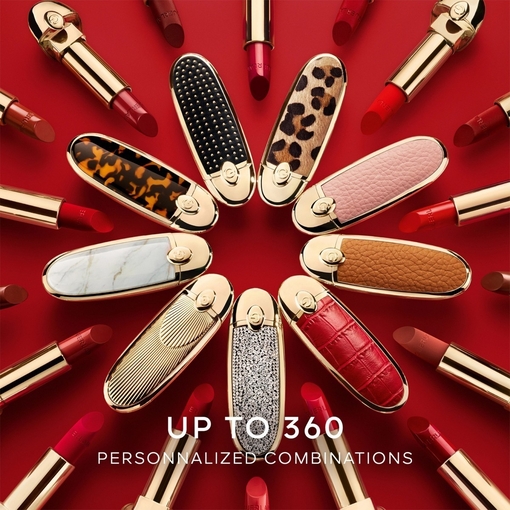 Product Rouge G The Timeless The Double Mirror Jewel Case - Le Croco - The Customizable Ultra-Care Lipstick Case base image