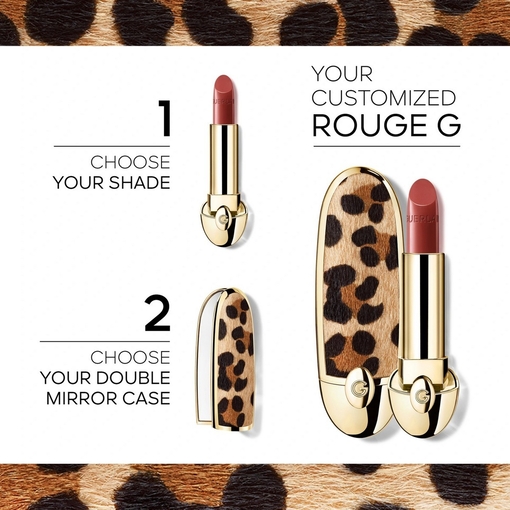 Product Rouge G The Patterns The Double Mirror Jewel Case - Le Fauve - The Customizable Ultra-Care Lipstick Case base image