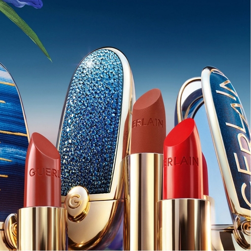 Product Rouge G L’Heure Bleue The Double Mirror Jewel Case - Bleu Astral - The Customizable Ultra-Care Lipstick Case - Limited Edition base image