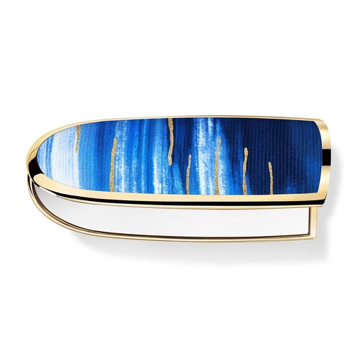 Product Rouge G L’Heure Bleue The Double Mirror Jewel Case - Bleu Rêverie - The Customizable Ultra-Care Lipstick Case - Limited Edition base image