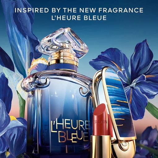 Product Rouge G L’Heure Bleue The Double Mirror Jewel Case - Bleu Rêverie - The Customizable Ultra-Care Lipstick Case - Limited Edition base image
