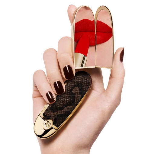 Product Rouge G The Patterns The Double Mirror Jewel Case - Le Python  - The Customizable Ultra-Care Lipstick Case base image