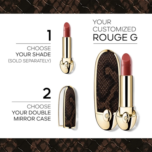 Product Rouge G The Patterns The Double Mirror Jewel Case - Le Python  - The Customizable Ultra-Care Lipstick Case base image
