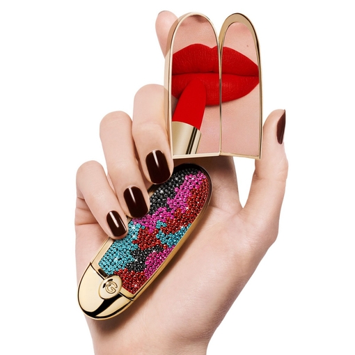 Product Rouge G Guerlain X Germanier Collection The Double Mirror Jewel Case - Showtime - The Customizable Ultra-Care Lipstick Case - Limited Edition base image