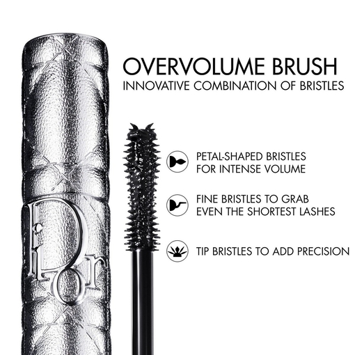 Product Diorshow Overvolume Waterproof - 24h Extreme Volume - Fanned-Out Definition - Lash-by-Lash Mascara - 090 Overblack 7.4ml base image