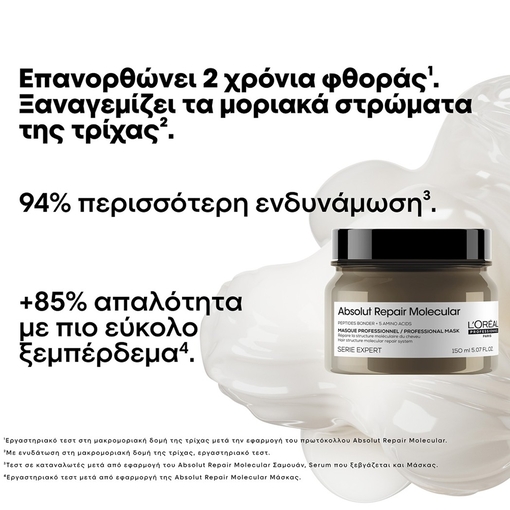 Product Absolut Repair Molecular Μάσκα Επανόρθωσης Για Ταλαιπωρημένα Μαλλιά 250ml base image