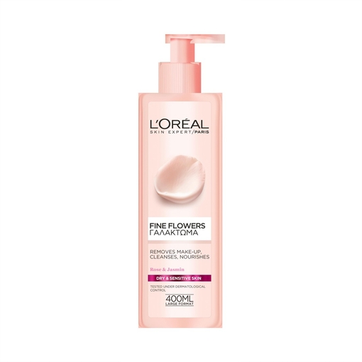 Product L'Oréal Fine Flowers Γαλάκτωμα Καθαρισμού 400ml Ξηρό/Ευαίσθητο base image