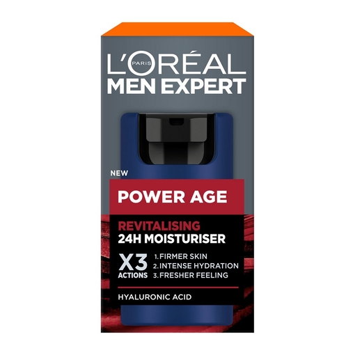 Product Men Expert Power Age Hyaluronic Acid Revitalising 24H Moisturiser 50ml base image