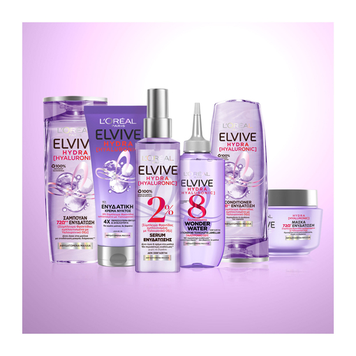 Product Elvive Hydra Hyaluronic Ενυδατική Κρέμα Νυκτός Για Τα Μαλλιά 200ml base image