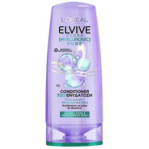 Product Elvive Hydra Hyaluronic Pure Conditioner Για Την Λιπαρότητα 300ml base image