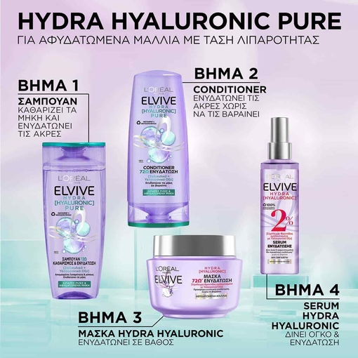 Product Elvive Hydra Hyaluronic Pure Conditioner 300ml base image