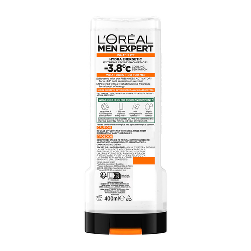 Product Men Expert Hydra Energetic Extreme Sport Ανδρικό Αφρόλουτρο Σώματος 400ml base image