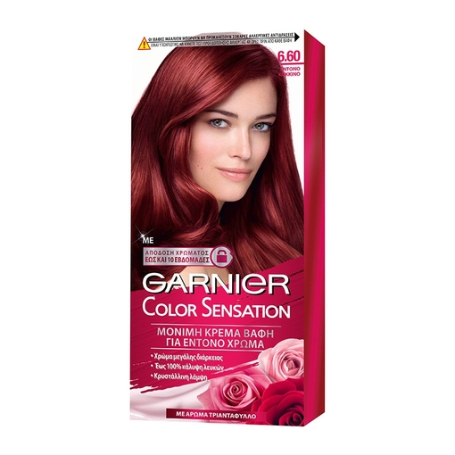 Product Color Sensation 6.60 Ξανθό Σκούρο Έντονο Κόκκινο 40ml base image