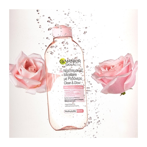 Product Garnier Micellaire Rose Water Clean & Glow 400ml base image