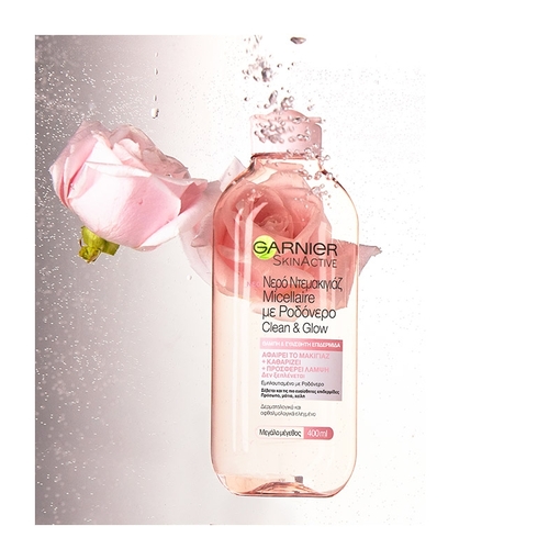Product Garnier Micellaire Rose Water Clean & Glow 400ml base image