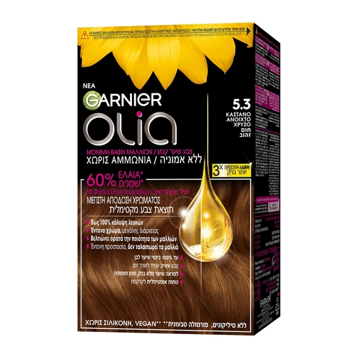 Product Olia Ammonia Free Permanent Hair Dye No.5.3 Golden Brown 60g base image