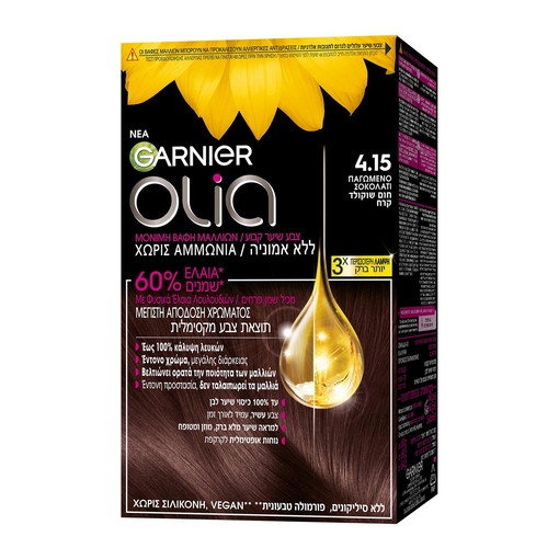 Product Olia Ammonia Free Permanent Hair Dye No.4.15 Iced Chocolate 60g base image