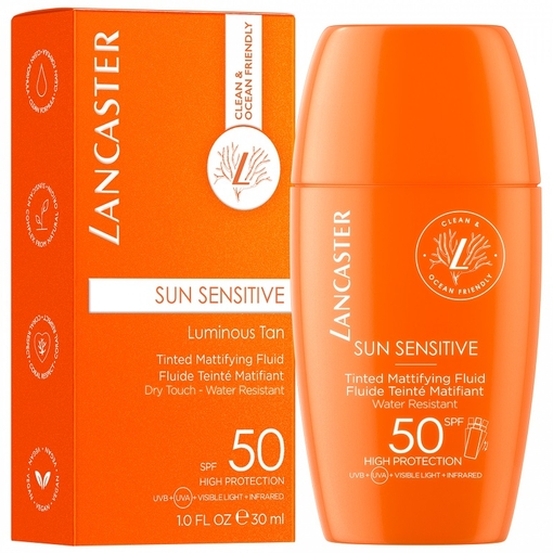 Product Sun Sensitive Luminous Tan Tinted Mattifying Fluid SPF50 30ml base image