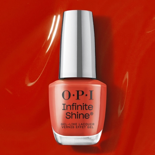 Product NEO OPI Infinite Shine Long-Wear Lacquer 15ml Knock 'Em Red base image