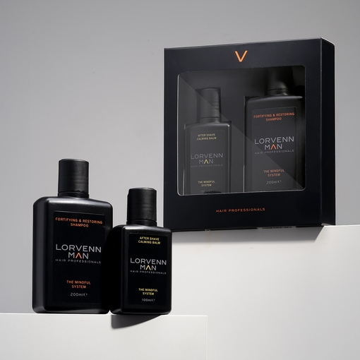 Product Fortifying & Restoring Shampoo 200ml + After Shave Calming Balm 100ml - Set base image