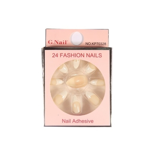 Product Ro-Ro Accessories Τεχνητά Νύχια, Φυσικό Γαλλικό, Σχήμα Αμύδαλο base image