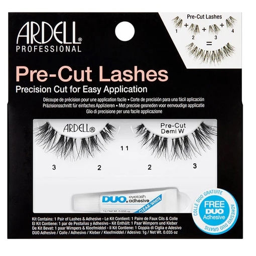 Product Pre-Cut Demi Wispies Lashes & DUO Eyelash Adhesive Clear-White 1g base image