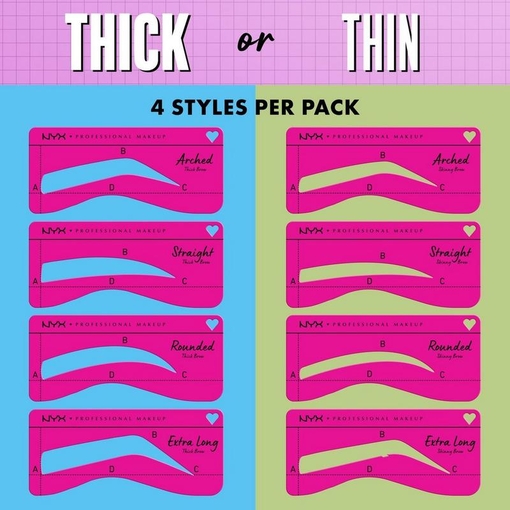 Product Zero To Brow Eyebrow Stencils base image