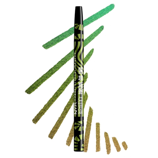 Product Beetlejuice Pinstripe Διπλό Liner - 03 Black + Green Chrome - Liquid Liner 0.4ml & Gel Liner 0.1g base image