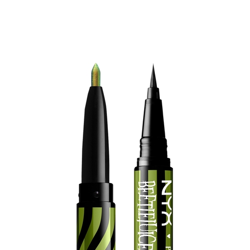 Product Beetlejuice Pinstripe Διπλό Liner - 03 Black + Green Chrome - Liquid Liner 0.4ml & Gel Liner 0.1g base image